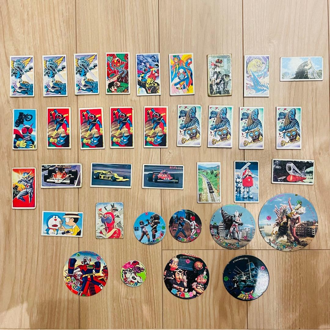 昭和レトロ 当時物 めんこ メンコ 仮面ライダー F1 ヤマト ドラえもん