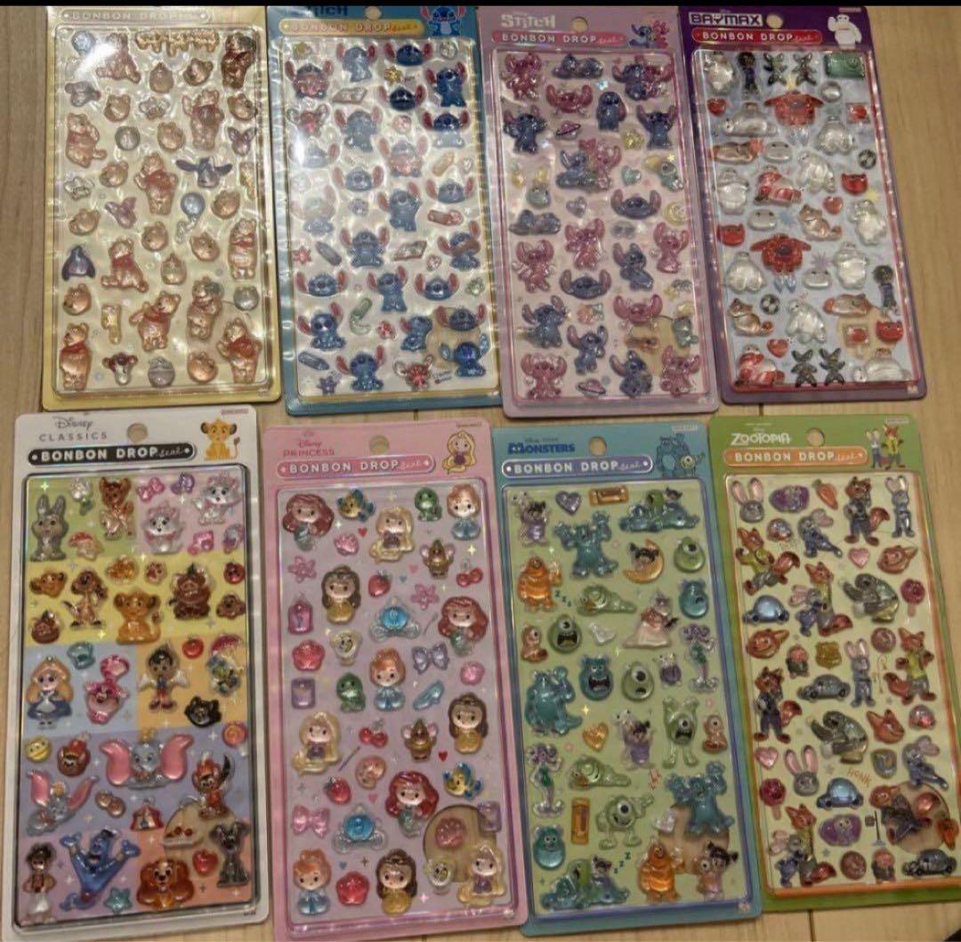 正規品 ディズニーボンボンドロップシール8種セット ディズニー ボンボンドロップシール 8点セット】大人気キャラクター