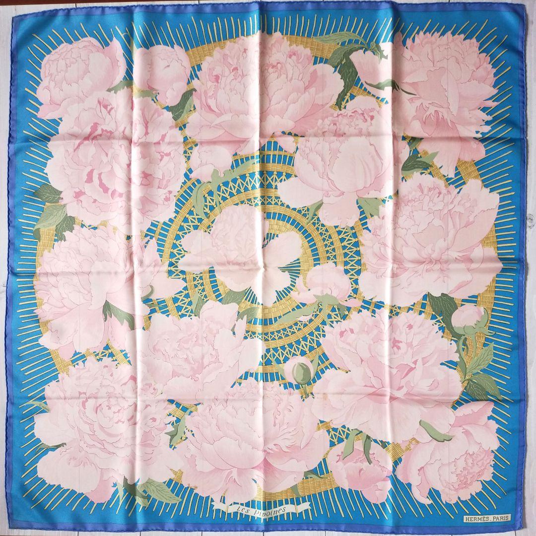 HERMES カレ90 Les Pivoines 芍薬 スカーフ - メルカリ