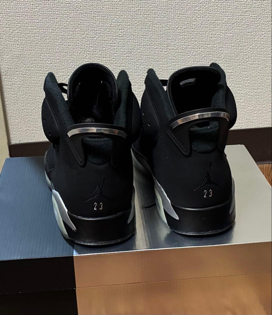 【タグ箱付】ナイキ エアジョーダン6 レトロ \"メタリックシルバー\"