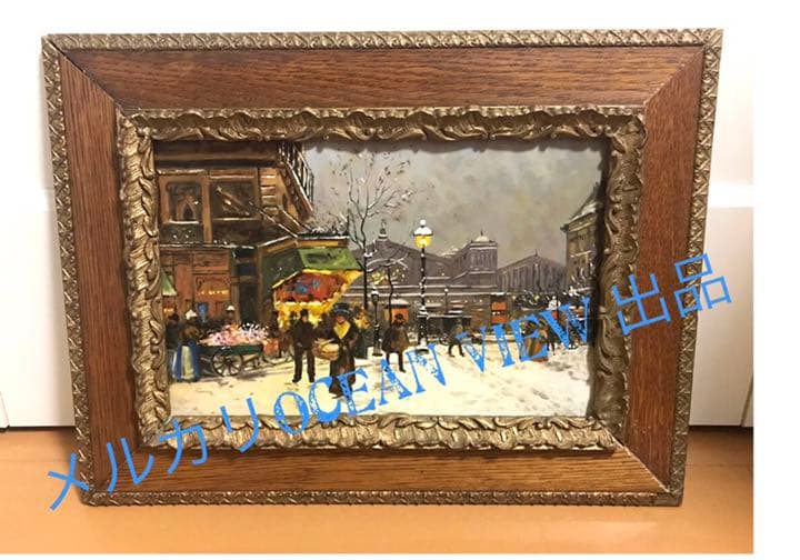 油絵原画『冬のParis』 一点物 フランス作品 超希少❣️