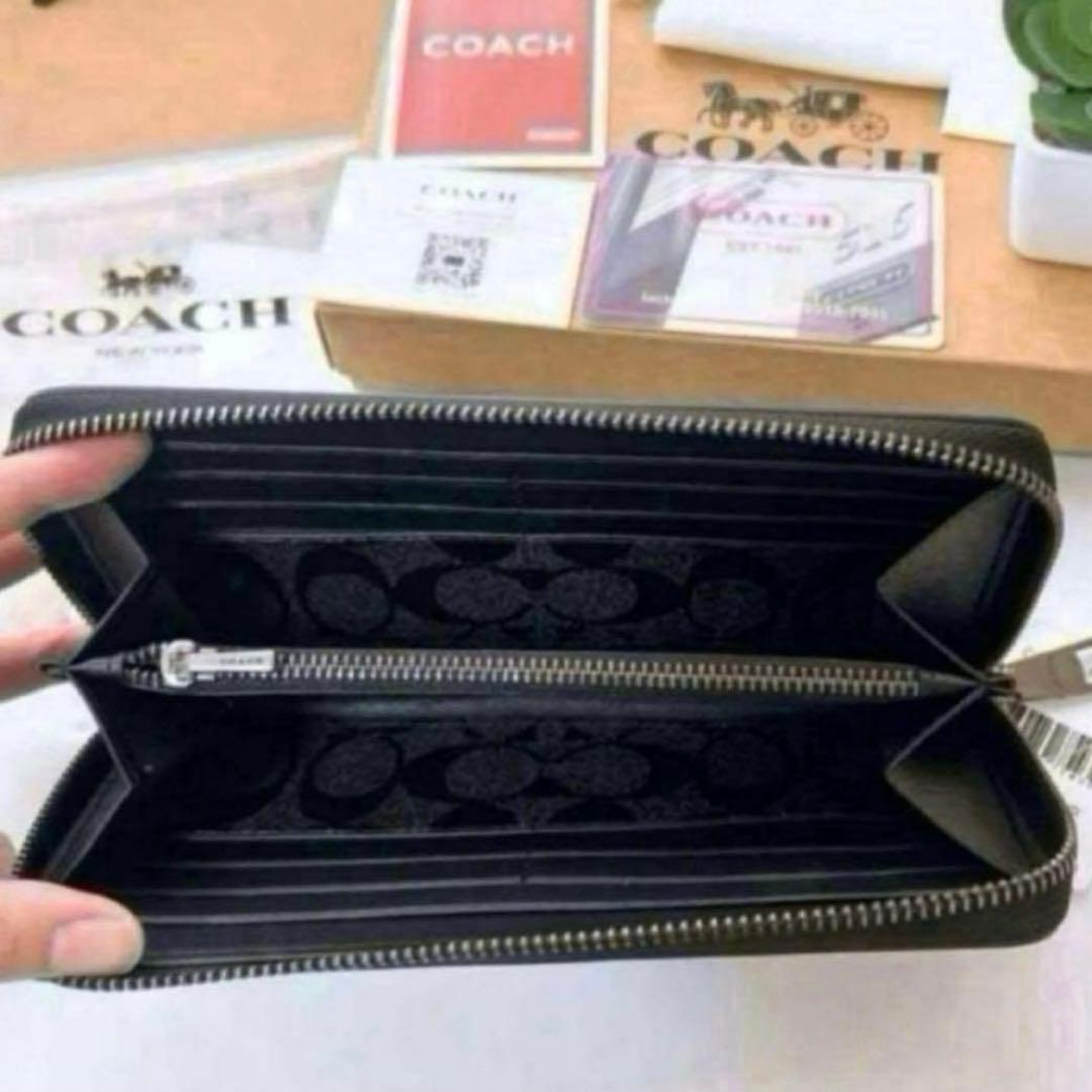 ✨新品未使用✨新作 COACH 長財布 ブラック レザー Cロゴ メンズ