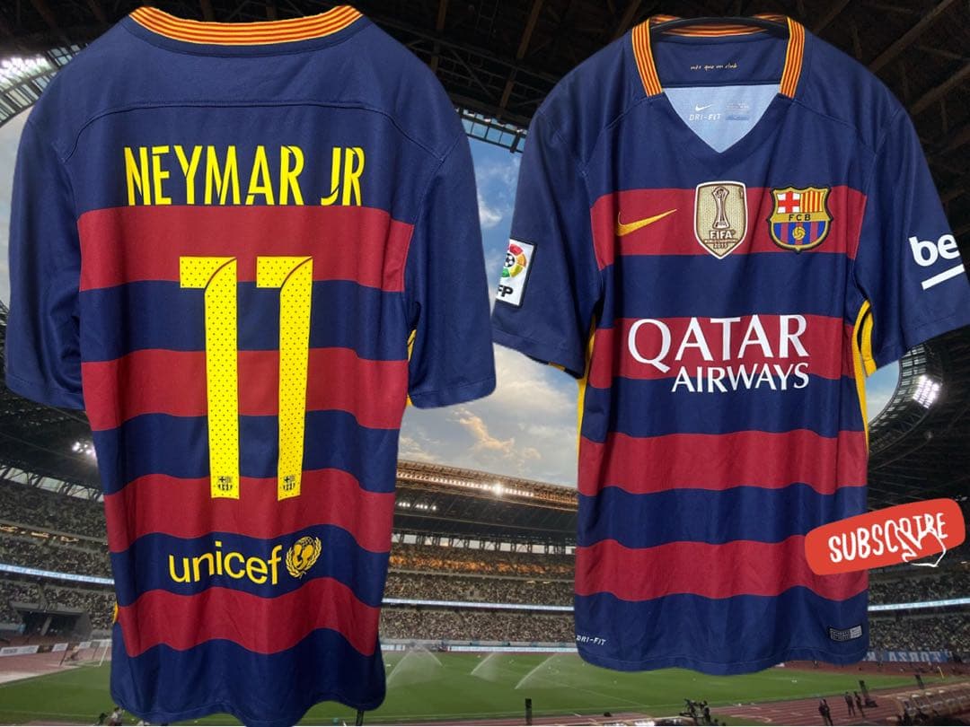 【ネイマール#11】バルセロナ ユニフォーム 15/16 Sサイズ NIKE FCバルセロナ 15/16 ユニフォーム サード 半袖 レプリカ ジュニア