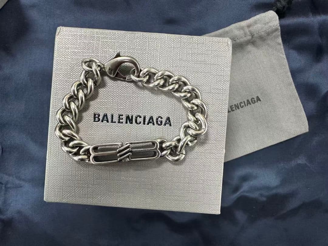 BALENCIAGA チェーンブレスレット Mサイズ 楽天市場】BALENCIAGA バレンシアガ B Chain スリム ブレスレット S