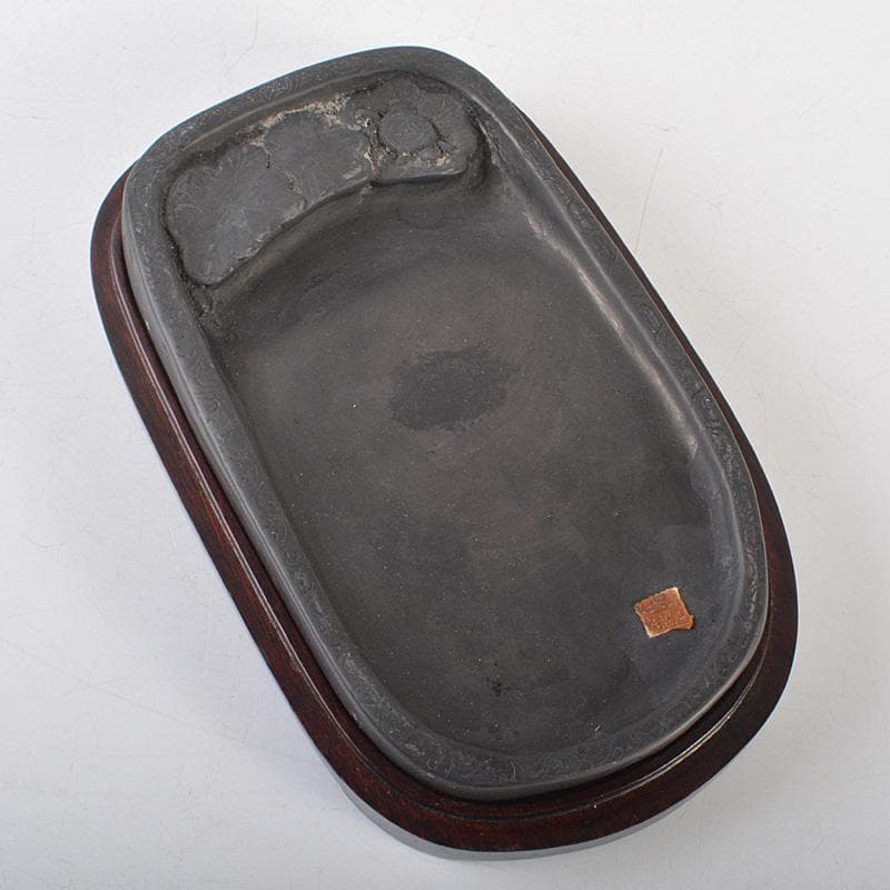 中国 書道具 花刻 端渓硯 唐木箱付 V R7139 - メルカリ