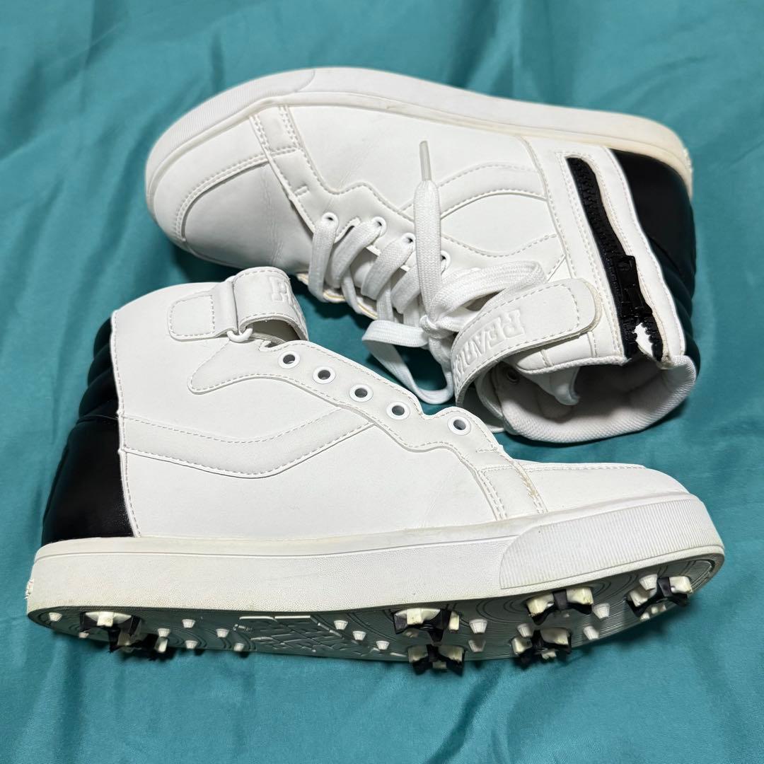 美品PEARLY GATES ゴルフシューズ 23.5cm サイドジップホワイト