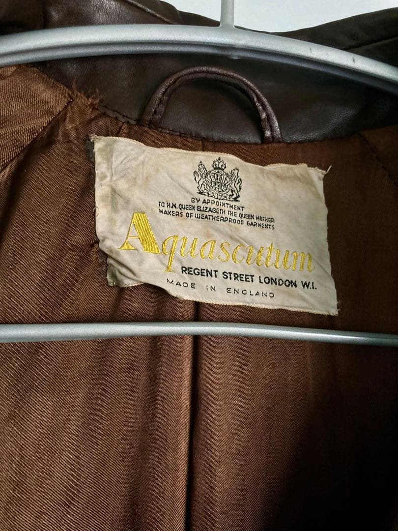 ジャケット・アウター 80s \"Aquascutum\" Leather Trench Coat