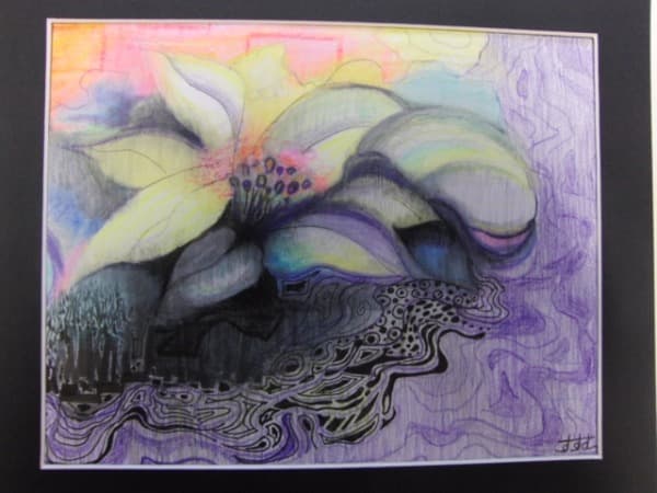 関口進、『ファンタジック・フラワー』、原画、証明書付、送料無料