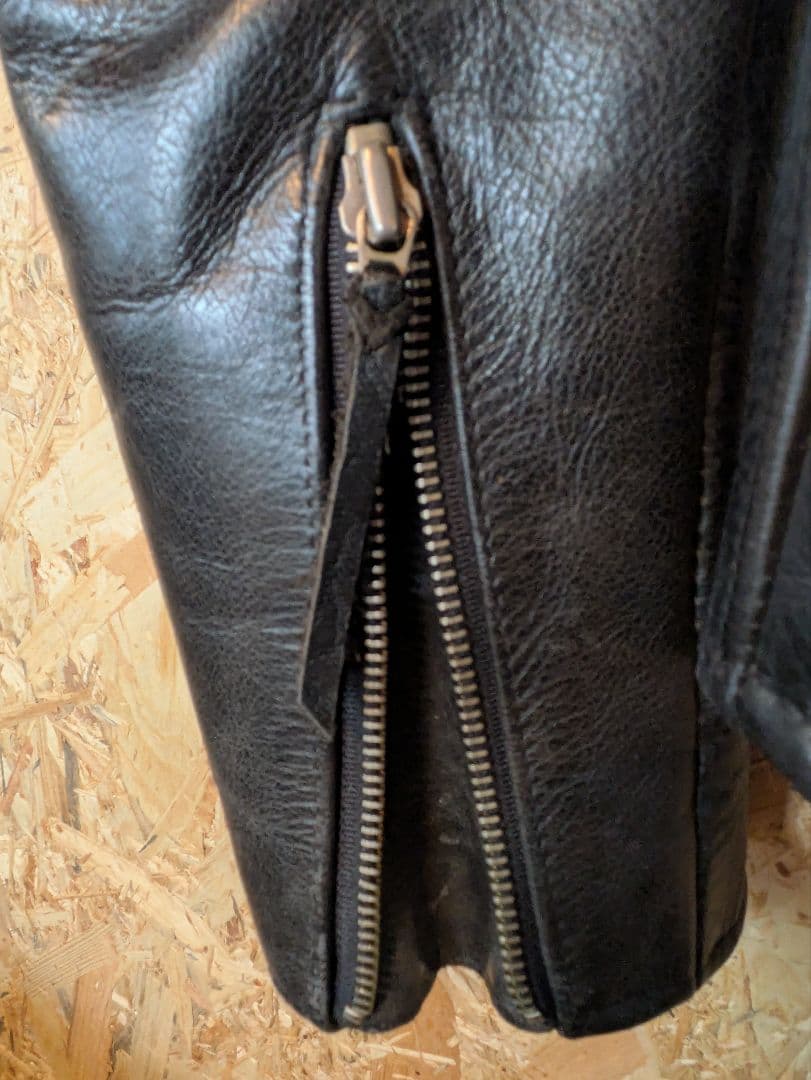 インデアン』シングルライダースジャケット ブラック Sサイズ相当