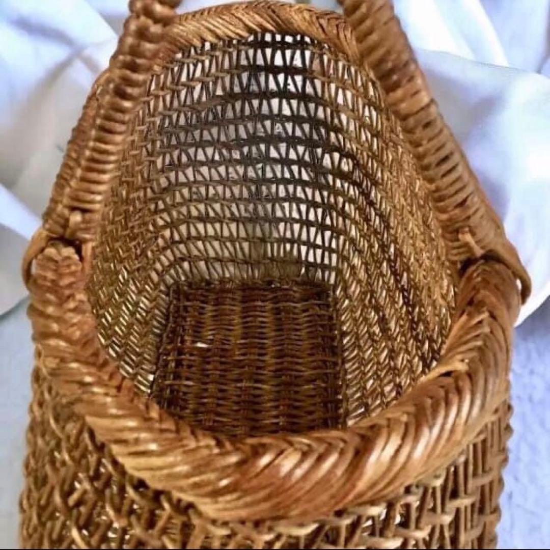 希少 秋田県 あけび籠 大容量 手提げ籠 かごバッグ こだし編み 伝統