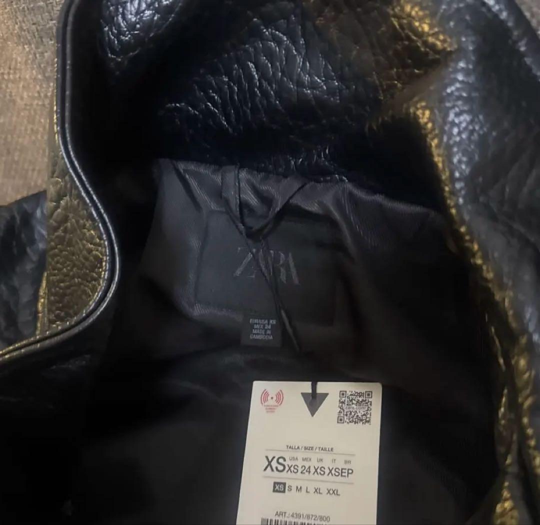 完売品*ZARA フェイクレザージャケット XS ブラック 今期新作 - メルカリ