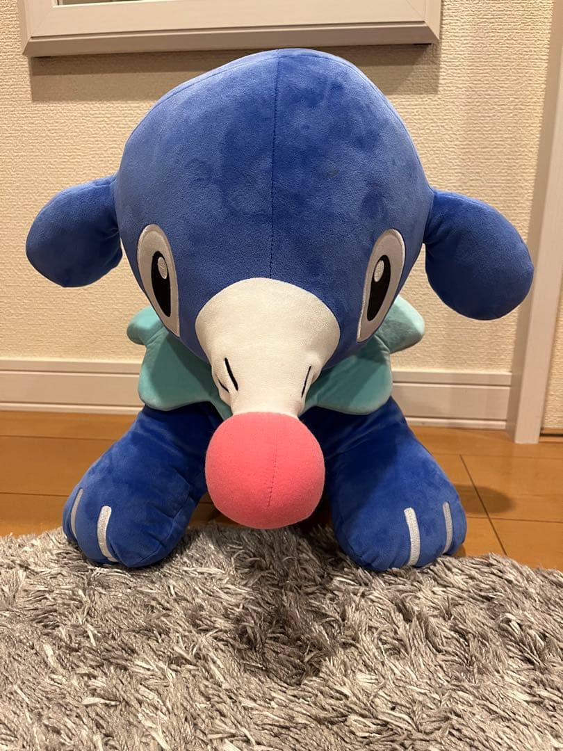 等身大ニャビー 、等身大アシマリ、おまけのモクローぬいぐるみ3点