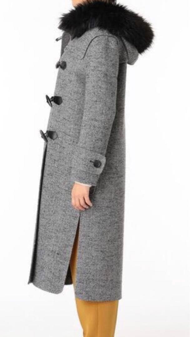 美品】グレースコンチネンタルヘリンボーン フェイクファーロング