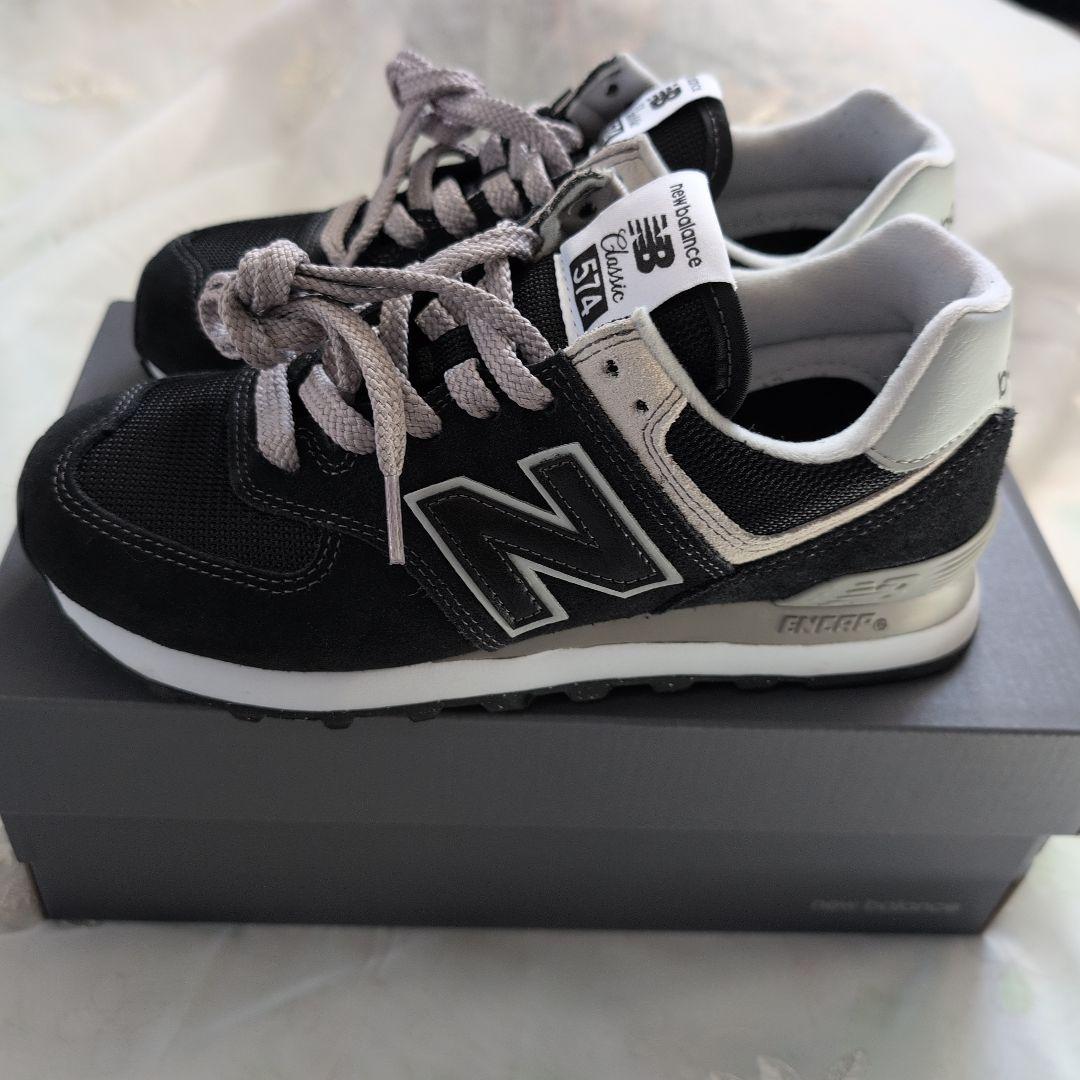 New Balance 574 ブラック 23.5cm