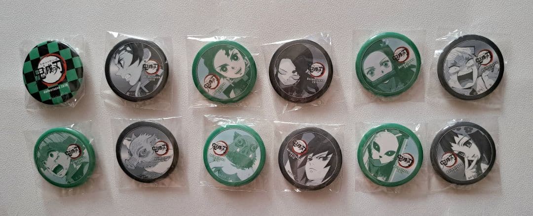 AnimeJapan 2019 限定 パノラマウォールモザイク缶バッジ 鬼滅の刃