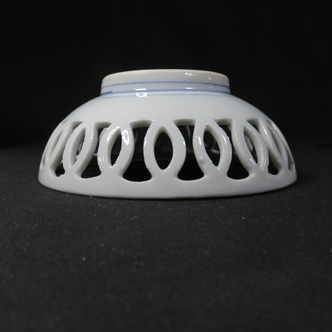 透かし なます皿 染付 うずら 鳥 2枚 古伊万里 変わり種 希少 - メルカリ