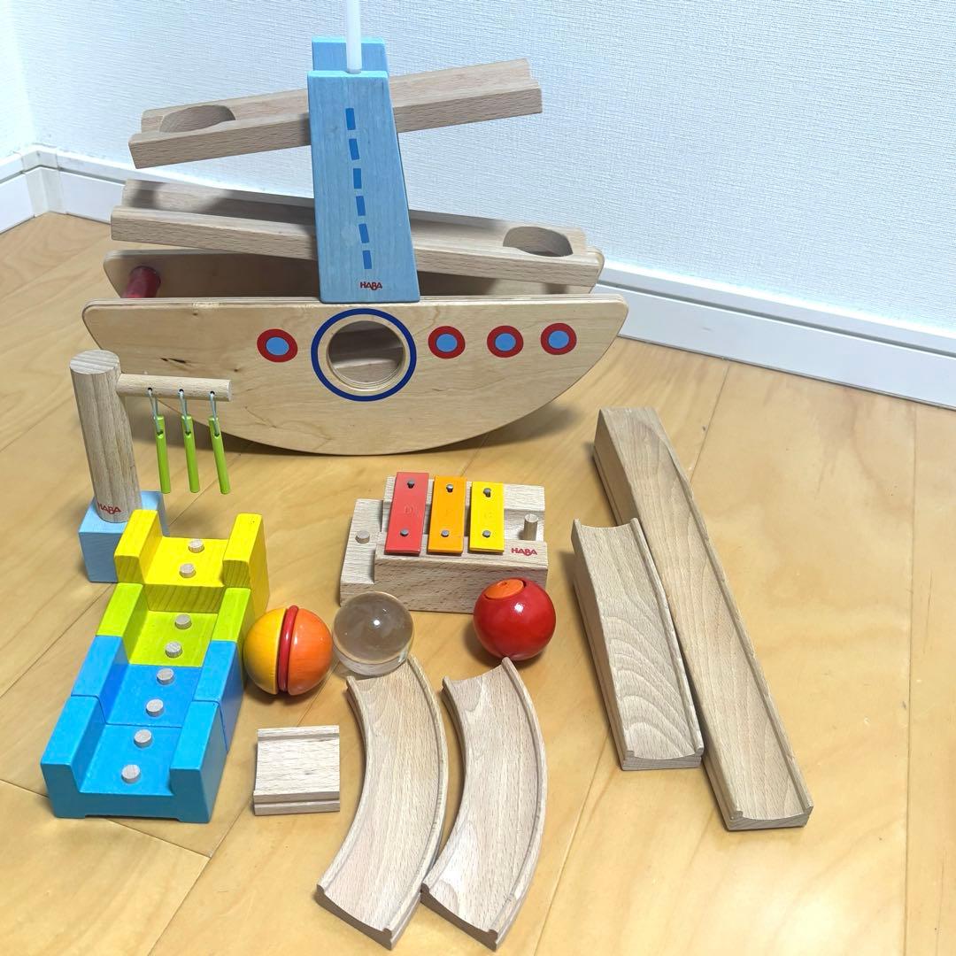 HABA 大きな玉のクーゲルバーン シップ＆メロディ 木製知育玩具セット 1歳〜・店長レビュー】HABA『はじめてのクーゲルバーン・シップ