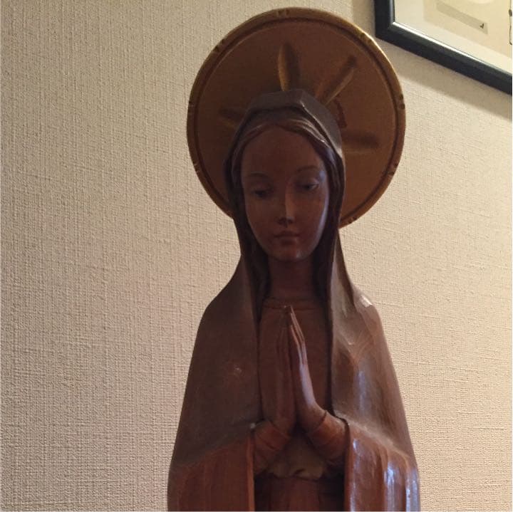 yosiphymed アンテーク マリア像 石膏 聖母マリア像 h31cm フランス アンティーク 0501536 | jinen_ant