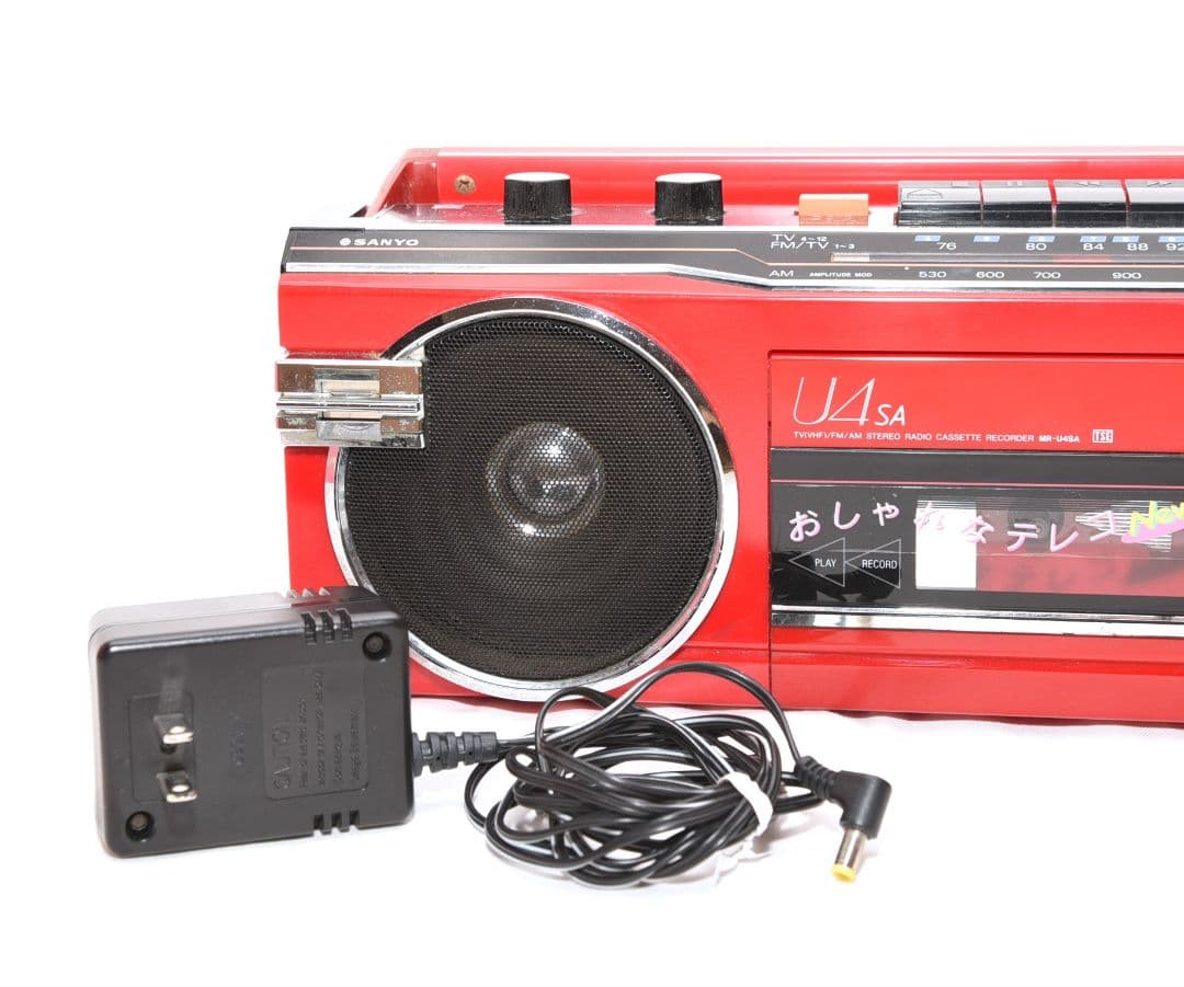 SANYO ラジカセ MR-U4SA レッド サンヨー 昭和 レトロ - メルカリ