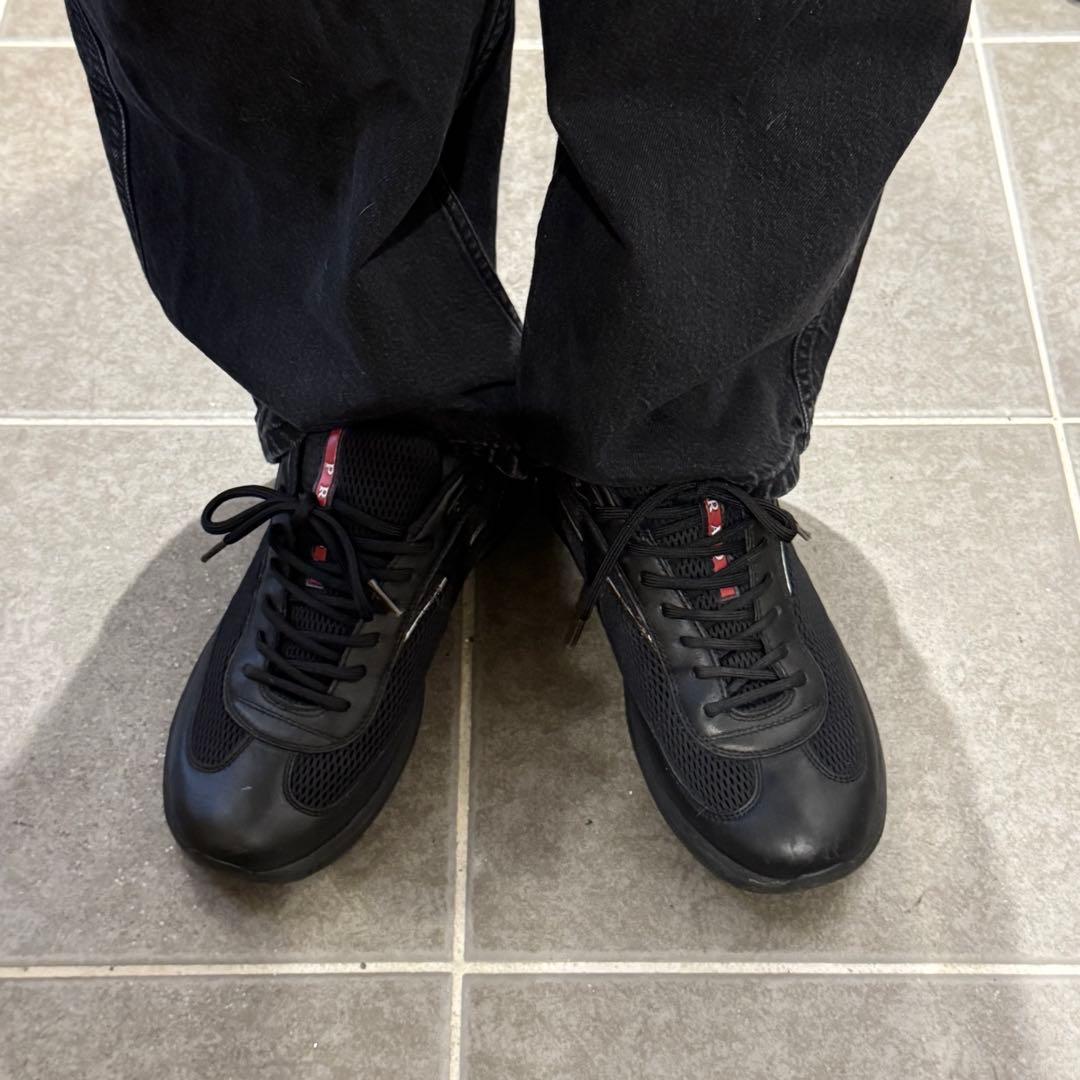 【PRADA SPORT】america's cup スニーカー 27.0 Black Prada America's Cup Original Sneakers | PRADA
