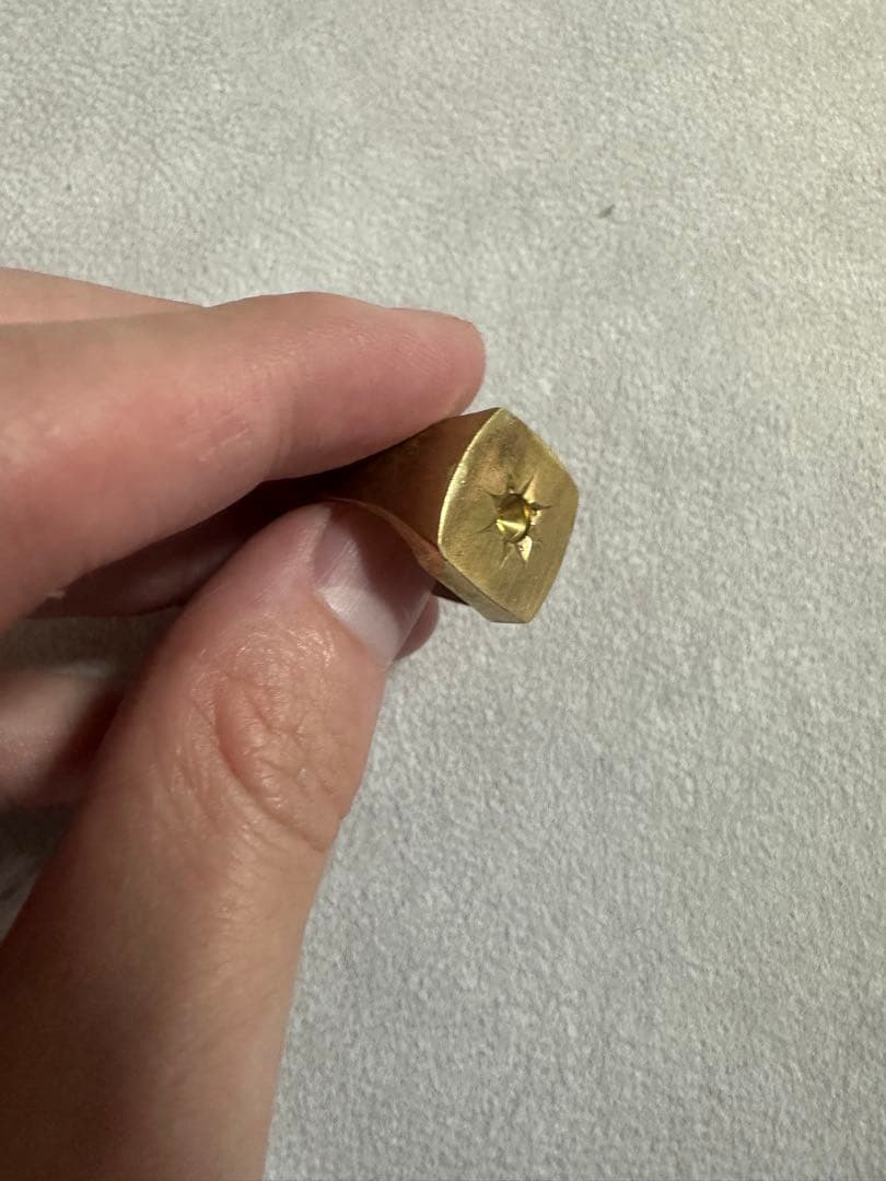 【磁石反応なし】 K18 刻印リング 10.3g