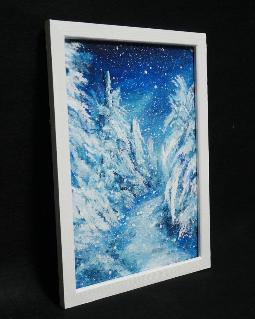 油絵 油彩 油彩画 絵 絵画 【冬景色】 - メルカリ