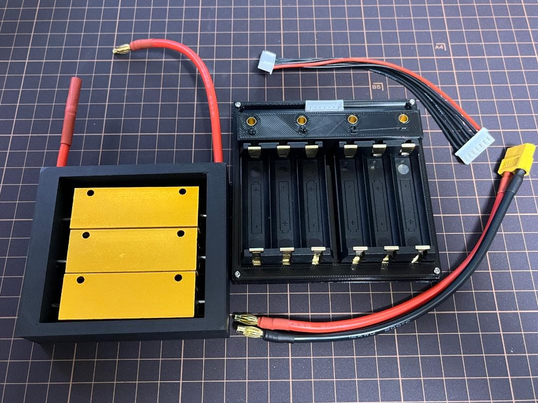 拡張放電ユニット＆6セルバランス充電用ホルダー(6,4,2セル対応)セット