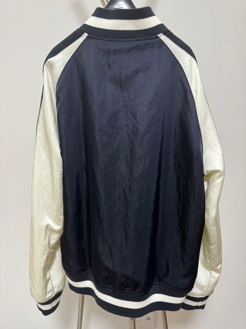 《希少》NIKE ナイキ スカジャン ブルゾン 刺繍ロゴ NSW ブラック　Ｌ