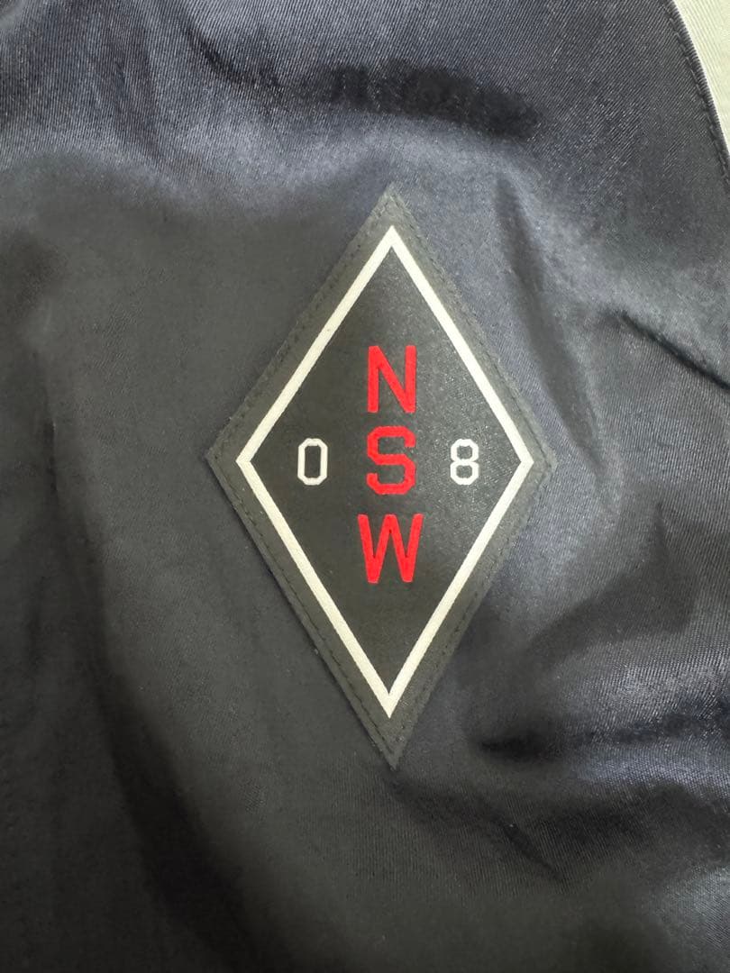 《希少》NIKE ナイキ スカジャン ブルゾン 刺繍ロゴ NSW ブラック　Ｌ