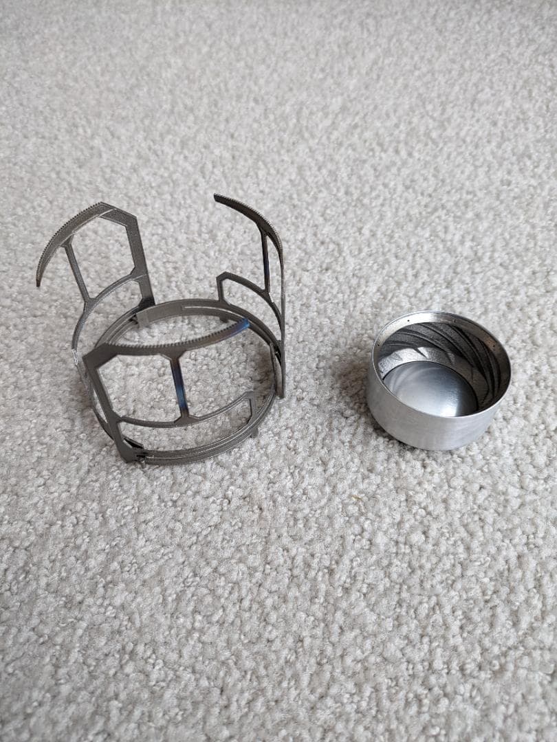 FINAL FLAME GEAR アルコールストーブ、チタン五徳セット - メルカリ