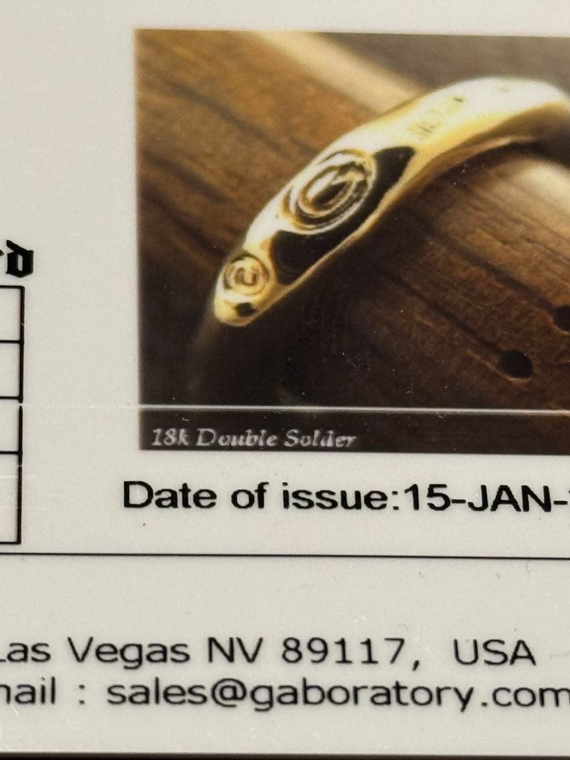 Gaboratory マルカン リング 19号 18K ゴールドサダー