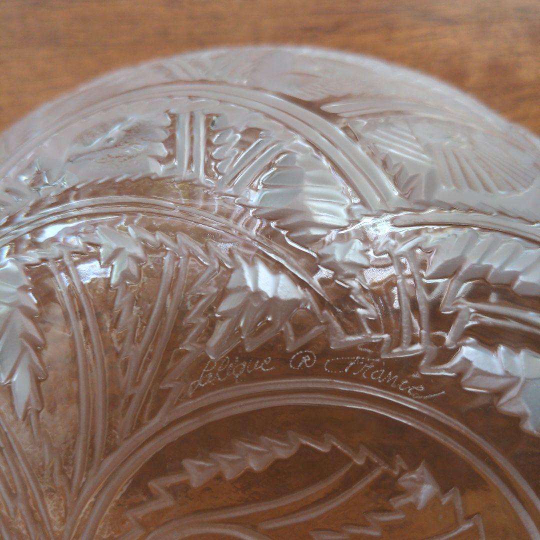 ラリック クリスタルガラス 陽刻小鳥図ボウル - メルカリ