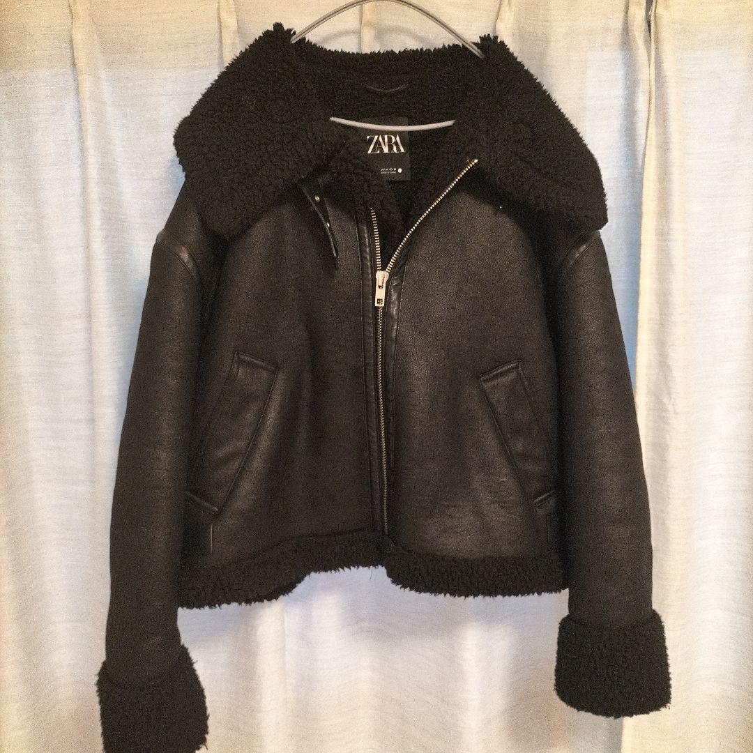 ZARA シェルパ付きブラックレザージャケット M❤️美品 ZARA シェルパ付きブラックレザージャケット M❤️美品 ZW COLLECTION