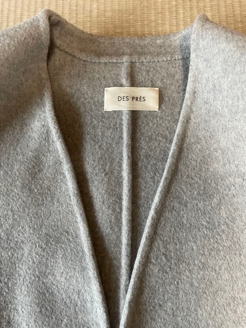 デプレ 2023AW ダブルフェイスメルトンビーバー ノーカラーコート