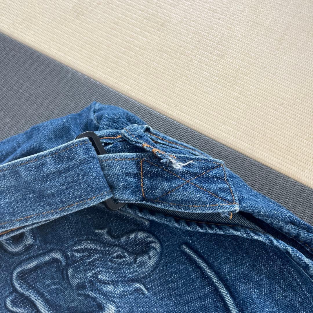 美品 ハンティングワールド メッセンジャーバッグ USA デニム エンボス