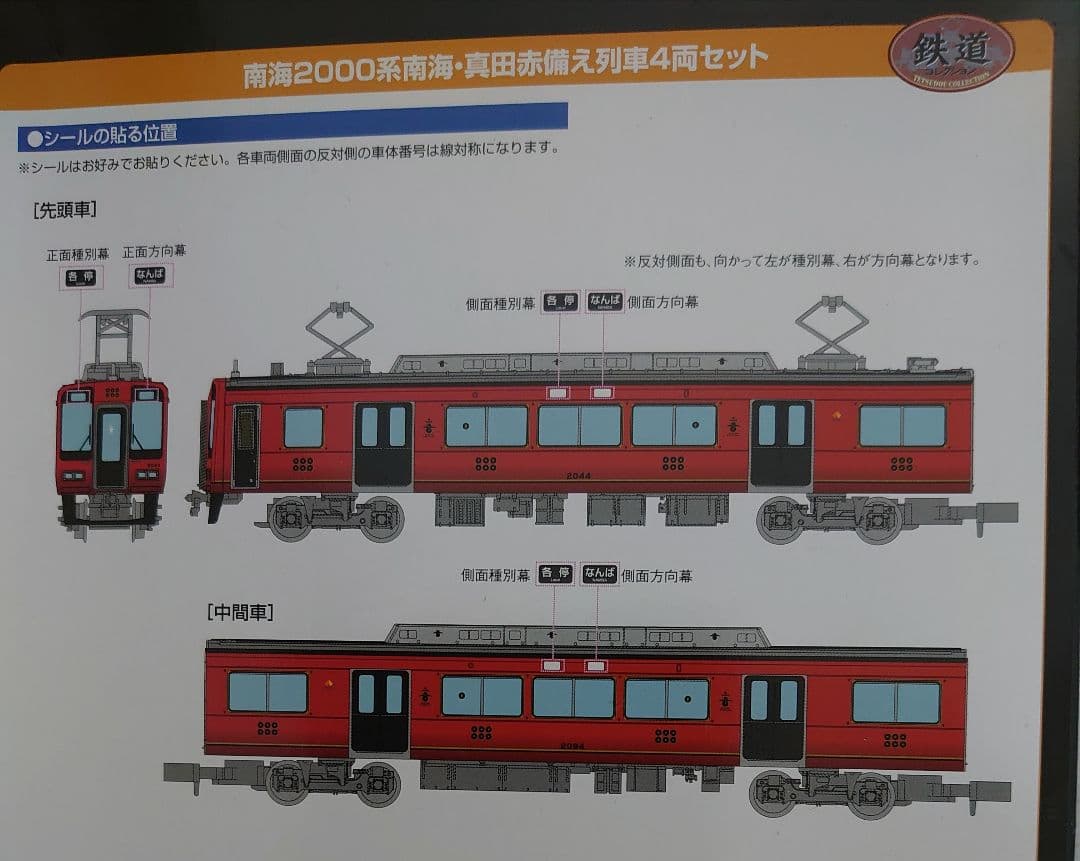 南海 真田赤備え列車 2000系 トミーテック 南海電鉄　鉄コレ　レア品