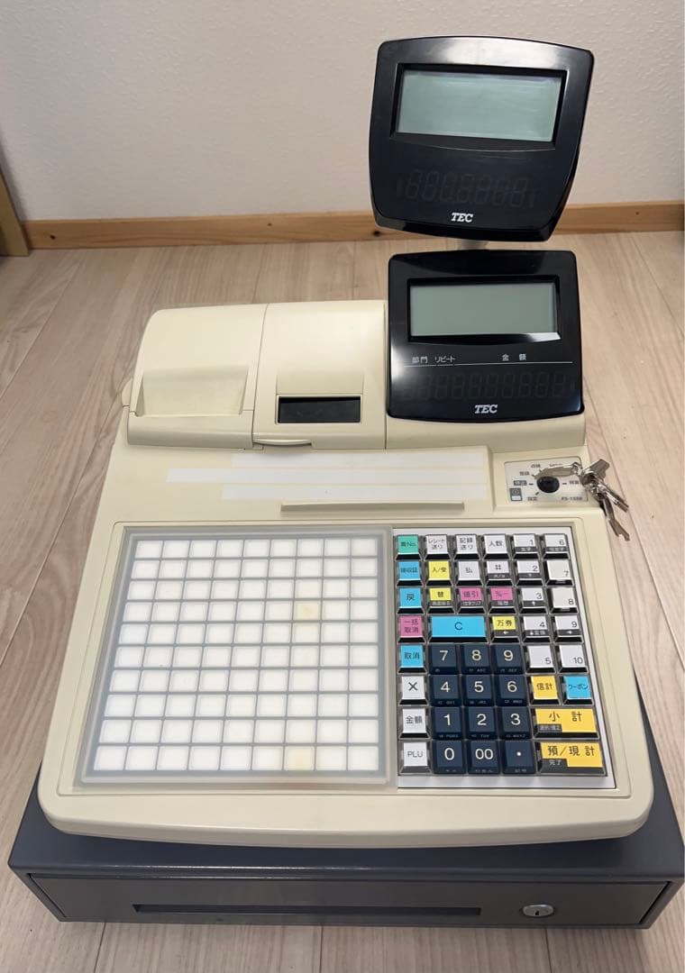 【動作OＫ】TEC 電子レジスター F S-1550 東芝テック -347-