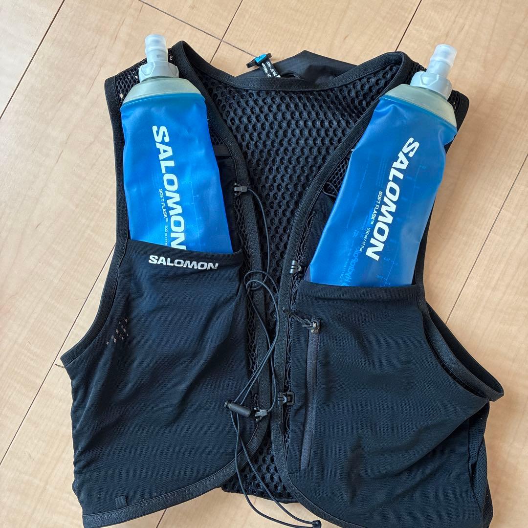 SALOMON ACTIVE SKIN 8 ブラック SOFTFLASK 2本 - メルカリ