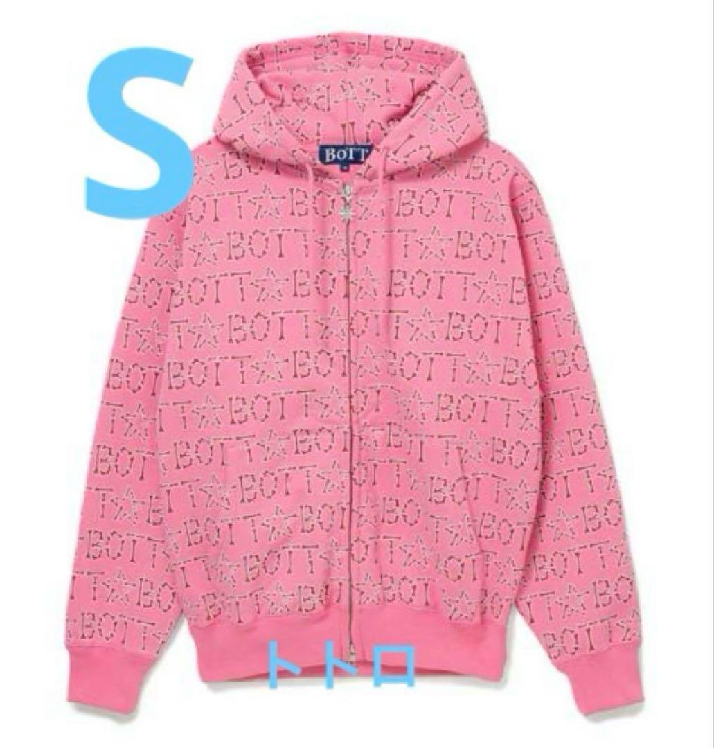 BoTT Bones Zip Hoodie ボット パーカー フーディ ピンク - メルカリ