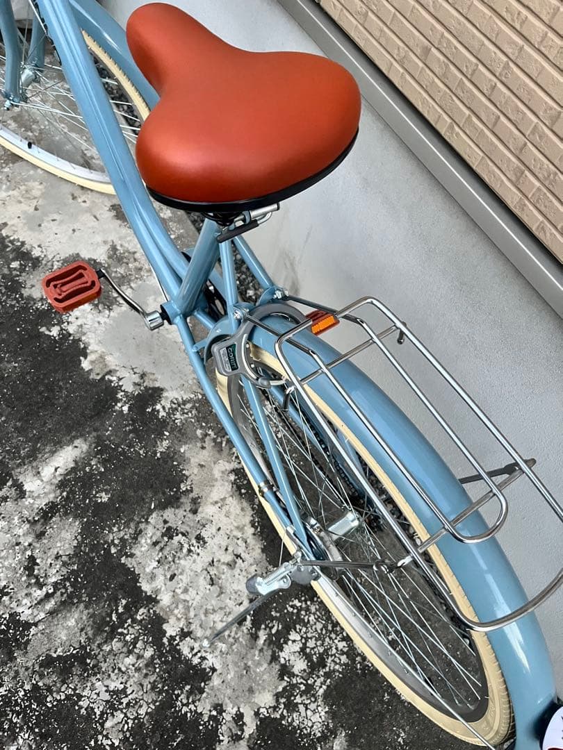 直接引き渡し】水色シティサイクル 26インチ 大人もOK 簡易工具空気