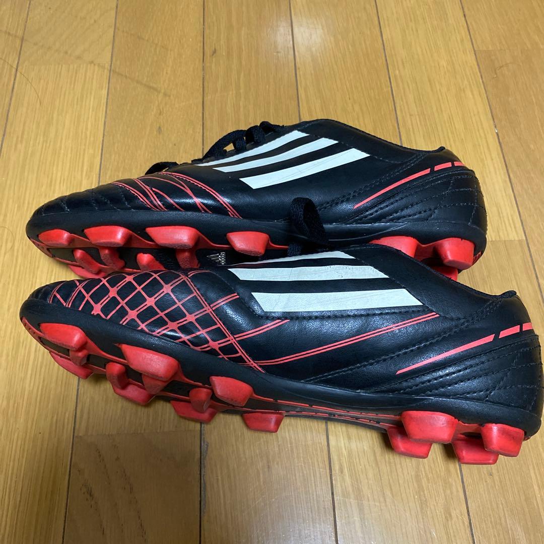 adidas アディダス サッカーシューズ 27㎝ 黒/赤 スパイク - メルカリ