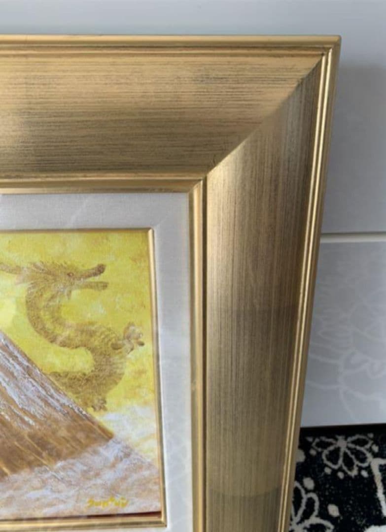 【金運アップ】月　富士山　龍【絵画】