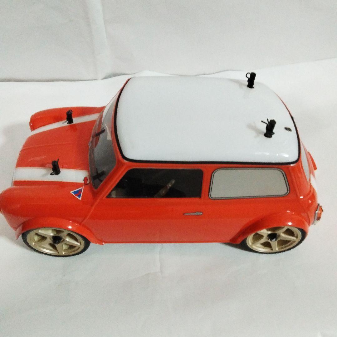 オレンジ MINI クーペ ゴールドホイール（ミニク―パ―ラジコン）