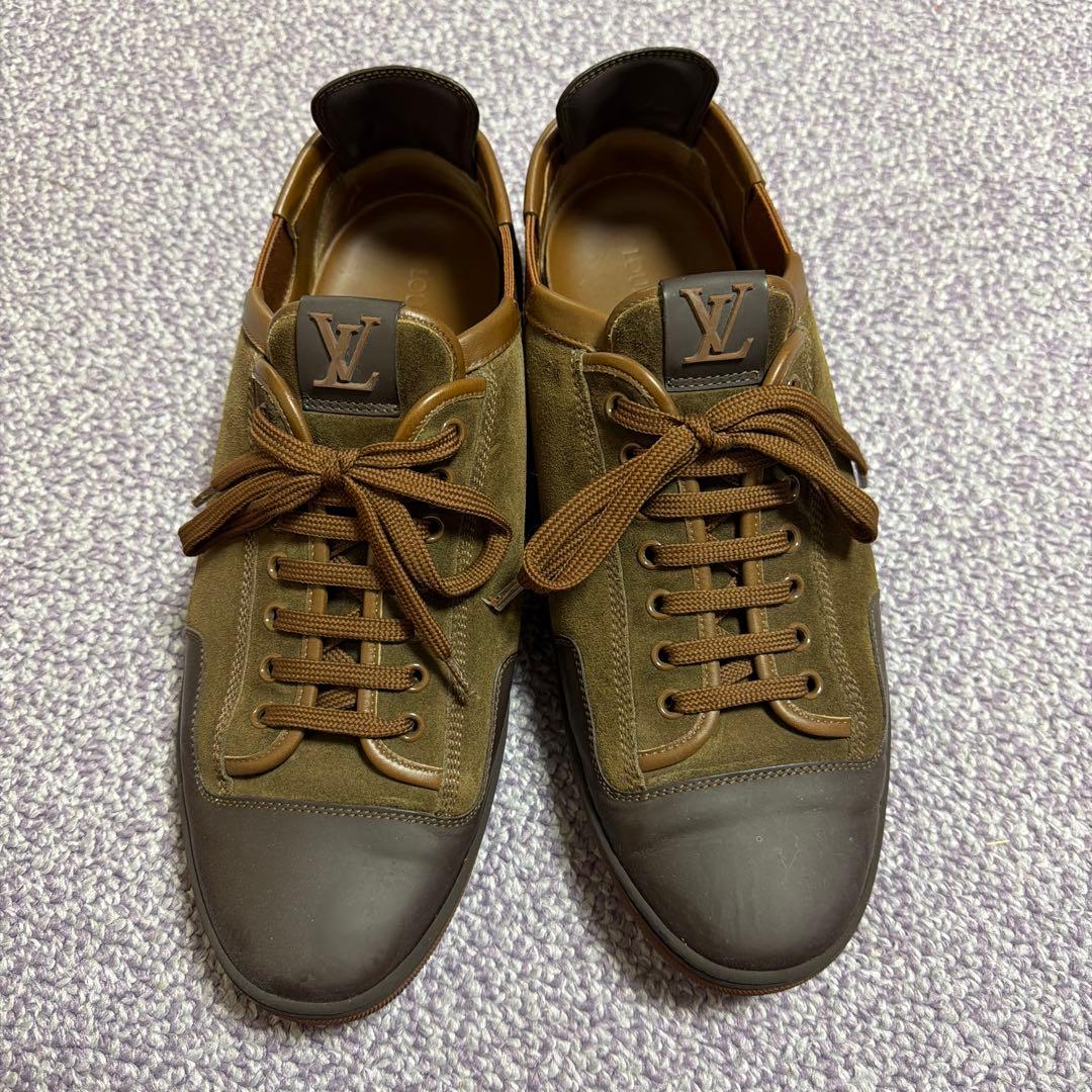 n*h様 Louis Vuitton オリーブ スニーカー超美品 ルイ・ヴィトン(LOUIS VUITTON)ルイ・ヴィトン LVオリライン ダミエ