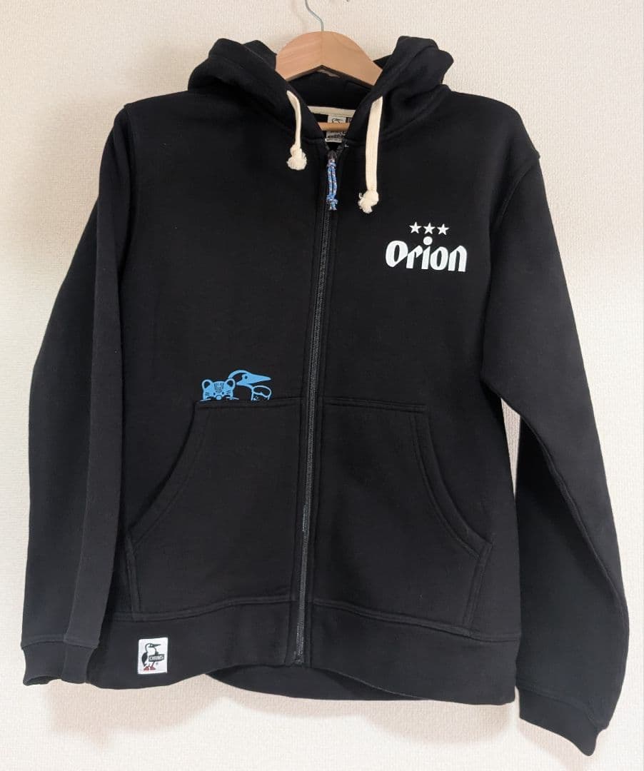 【完売品・新品未使用】ORION×CHUMS コラボパーカー25FW 黒 L ORION×CHUMSコラボ25FW】YAMANEKO ジップパーカー BLACK カラー