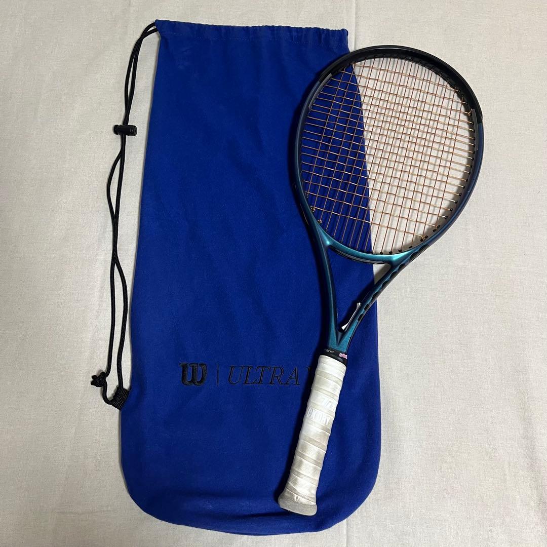 ① Wilson Ultra 100L V4 G2テニスラケット 専用ケース付き ウイルソン（Wilson）（メンズ、レディース）硬式用テニスラケット