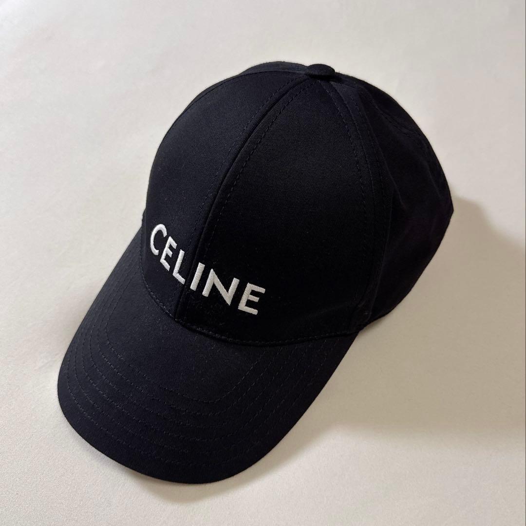 あんしん鑑定 CELINE ブラック ベースボールキャップ 帽子 - メルカリ