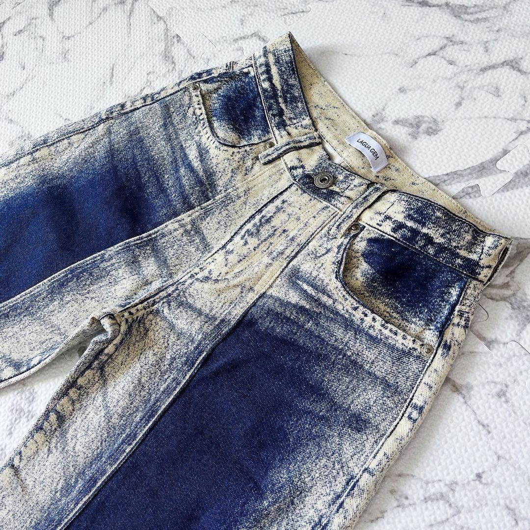 新品】ラグアジェム WASH PRINT FLARE デニム 22 - メルカリ