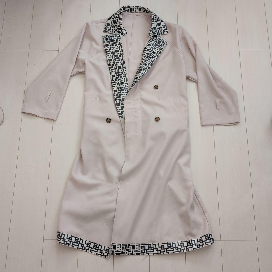 布袋寅泰　ハンドメイドコート　Ｇ柄養生テープ使用　Lサイズ