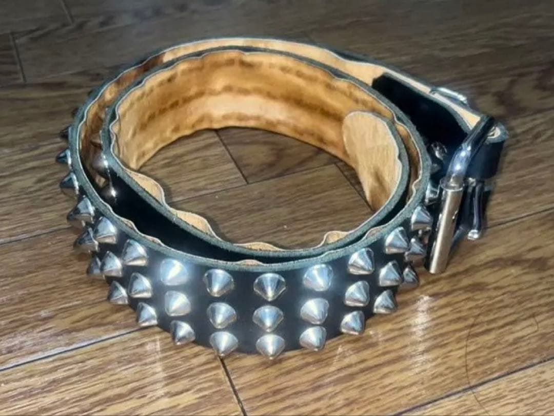 WENDY'S スパイク付きレザーベルト Wendy's & foot the coacher - foot the coacher スタッズ ベルト